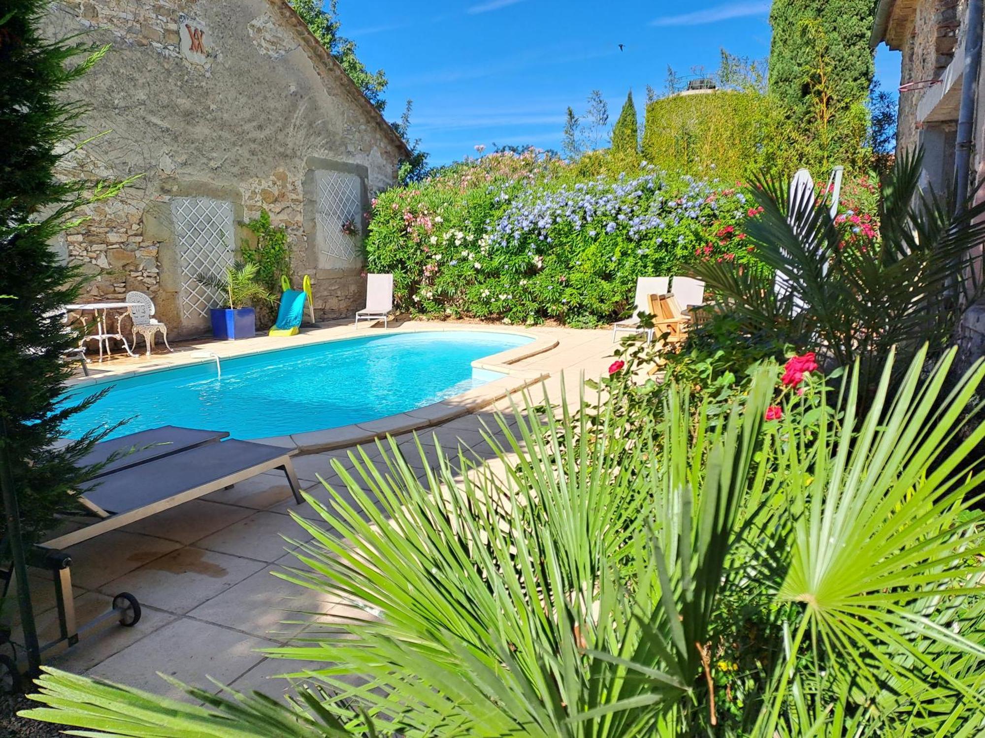 Le Gite De Sainte Valiere Piscine Et Spa Exterior foto